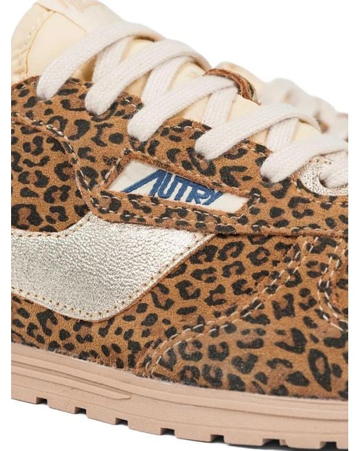 Autry Brown Suede Metallic Sneaker