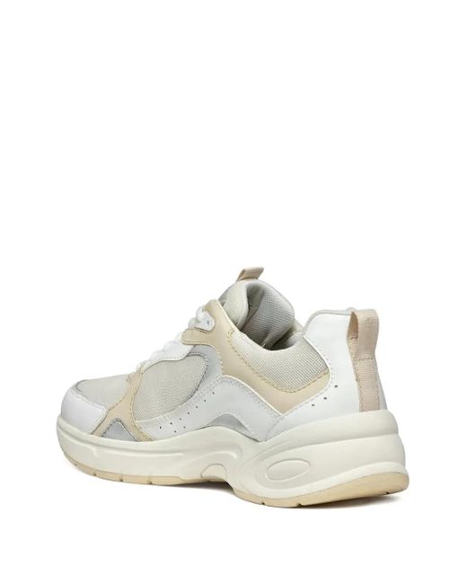 Geox White Zarvia Chunky-Platform Sneakers