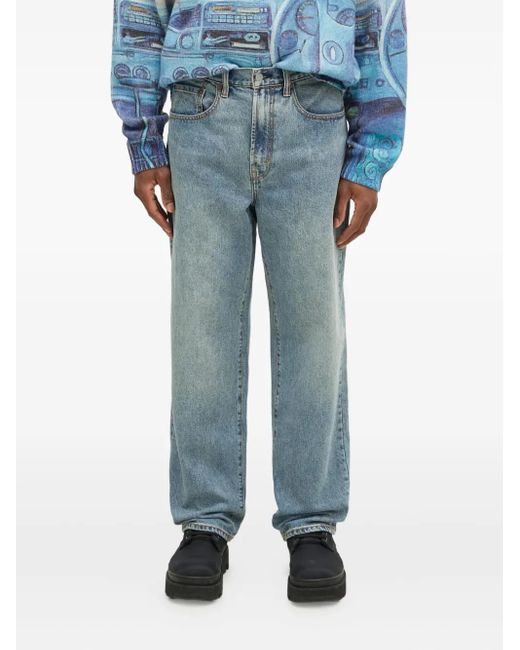 Thisisneverthat Blue Five-Pocket Jeans for men