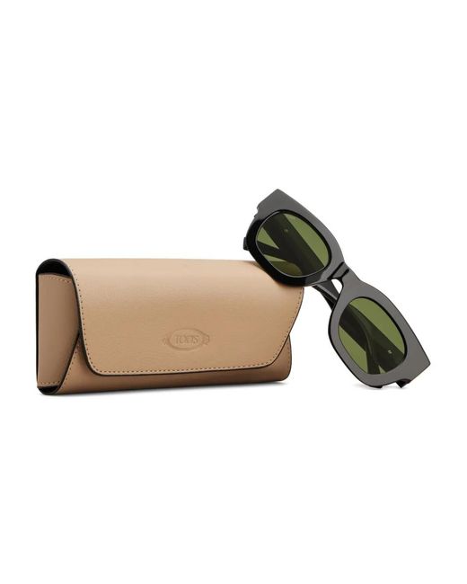 Tod's Green Geometric Logo Sunglasses
