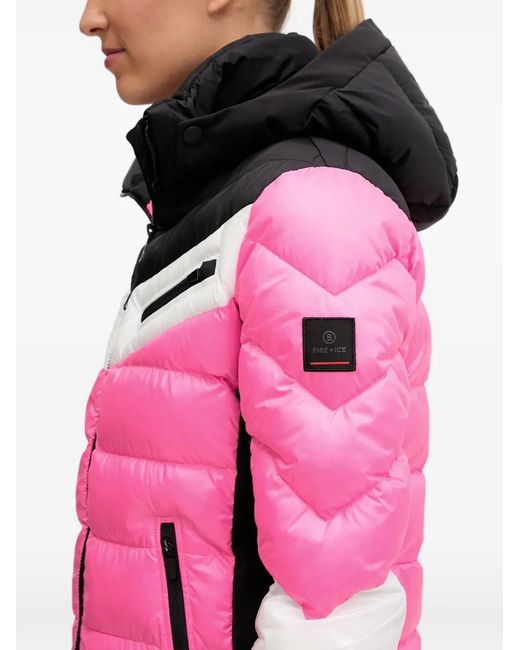 Bogner Fire + Ice Ski-Jack Met Colourblocking in het Pink