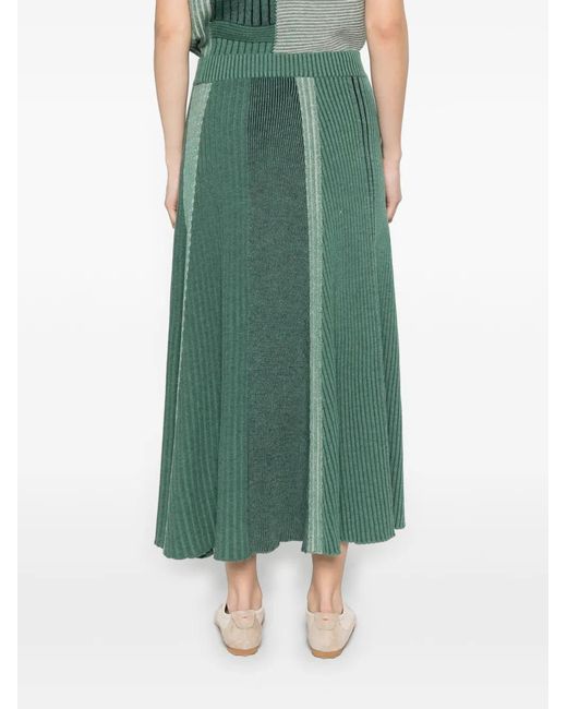 Bompard Green Gerippter Rock Im Patchwork-Look