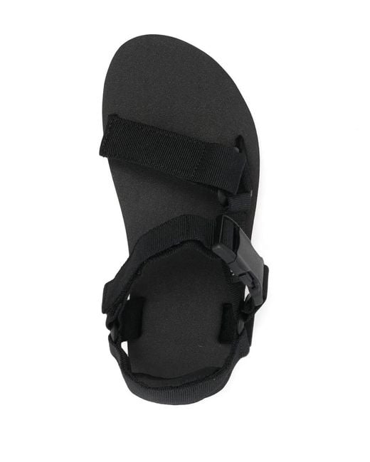 Levi's Black Tahoe Side Logo-Patch Sandals