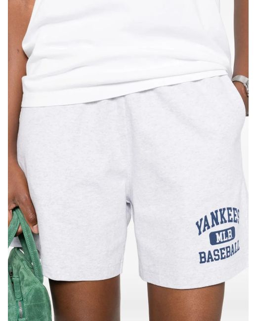 Sporty & Rich White X New York Yankees Knee-Length Shorts