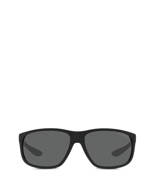 Emporio Armani Black Logo-Embossed Sunglasses for men