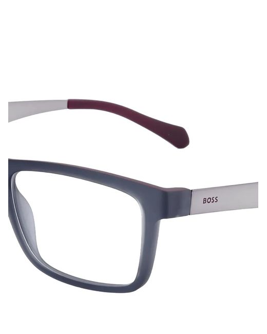 Boss White Rectangle-Frame Glasses for men