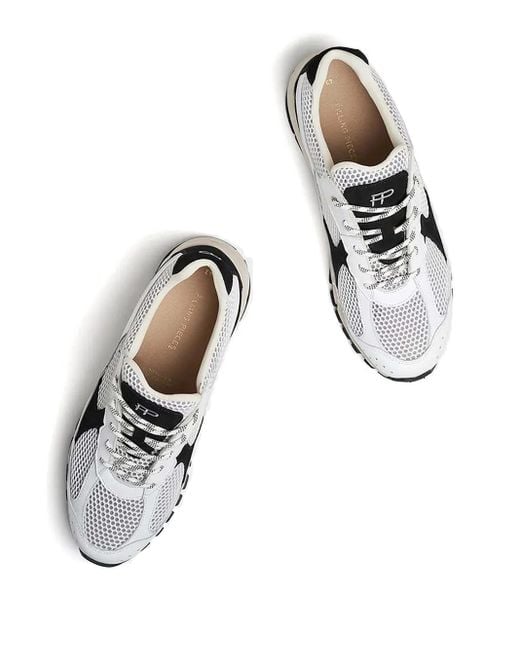 Filling Pieces White Logo-Embellished Leather Low-Top Sneakers