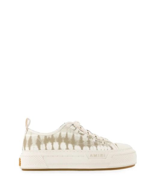 Amiri White Court Tie-Dye Lace-Up Sneakers