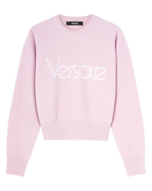 Versace Pink 1978 Re-Edition Pullover mit Logo