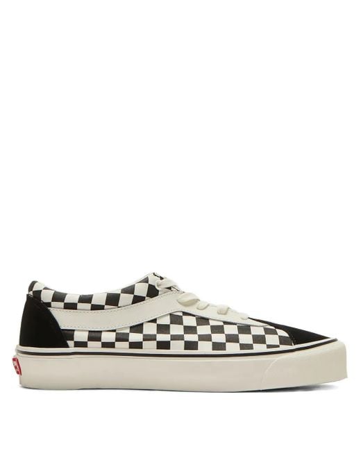 Vans White Checkerboard Suede Sneakers