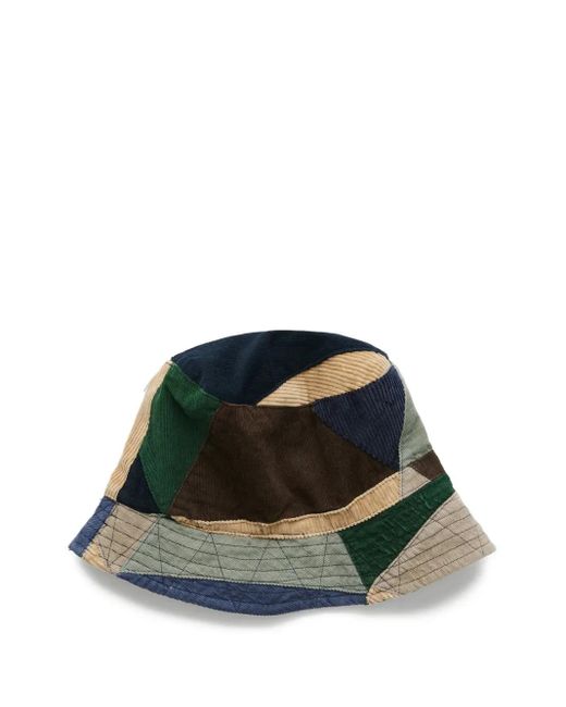 Engineered Garments Green Patchwork Bucket Hat for men