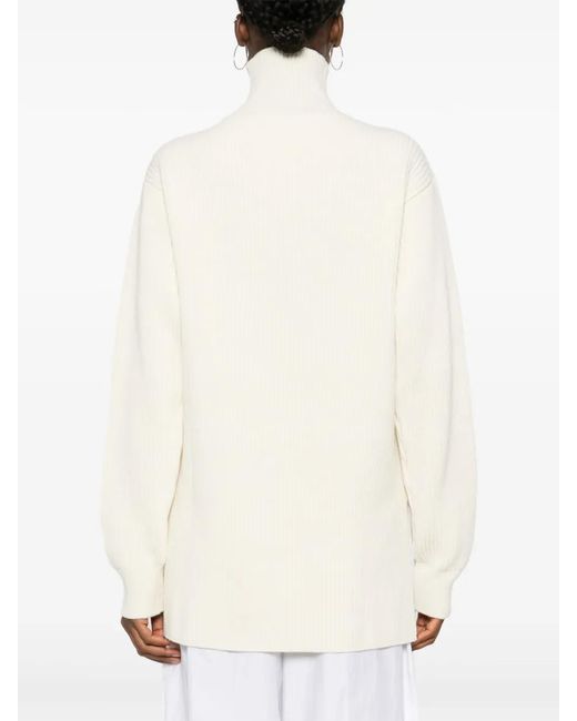Jil Sander White Sweaters