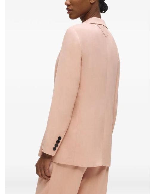 Karl Lagerfeld Pink Satin-Blend Blazer