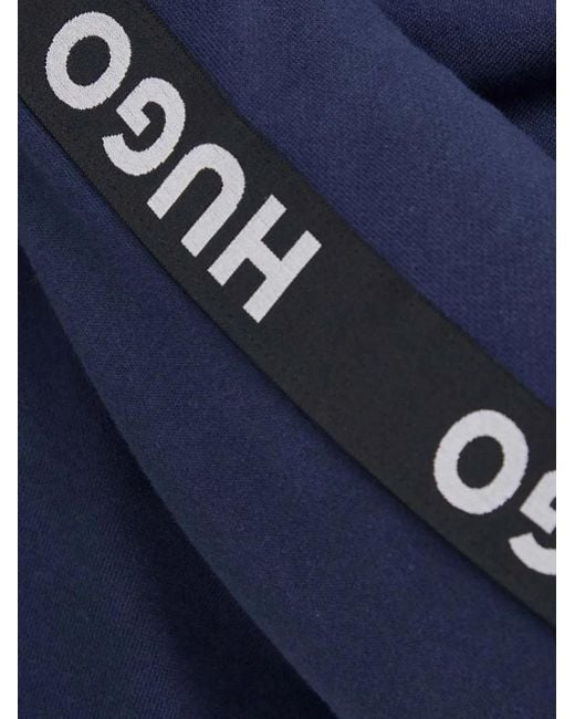 HUGO Blue Logo-Tape Sweatshirt for men