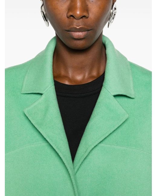 Christian Wijnants Green Camar Notch-lapels Wool Coat