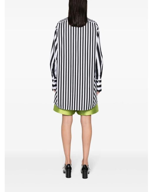 Patou Black Logo-Embroidered Striped Shirt