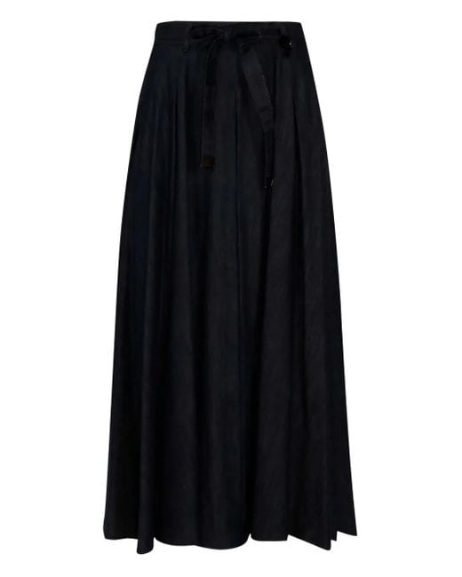 Max Mara Black Maxirock mit Gürtel