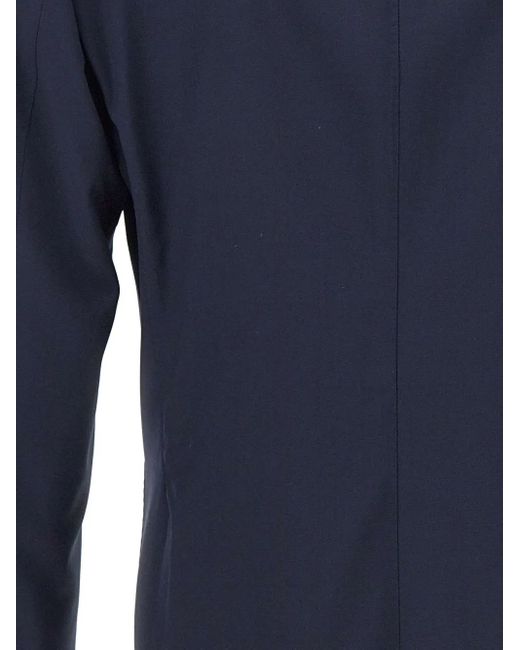 メンズ Barba Napoli ウール ジャケット Blue
