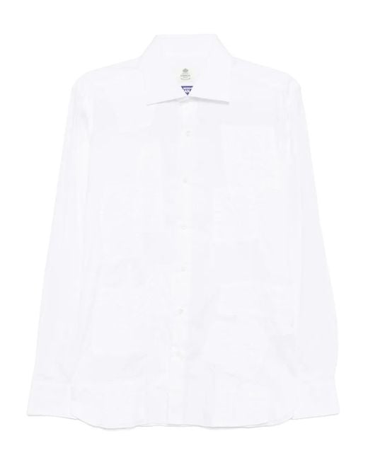 Junya Watanabe White Patchwork Long Sleeved Shirt for men