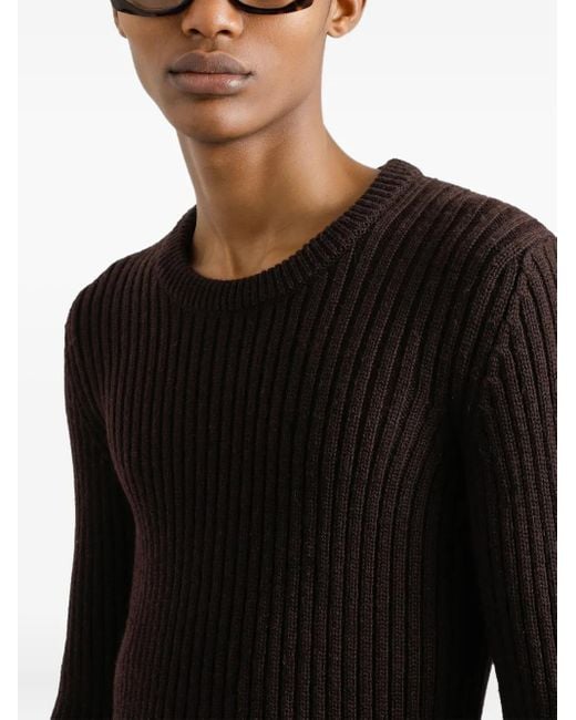 メンズ Dolce & Gabbana リブニット セーター Black