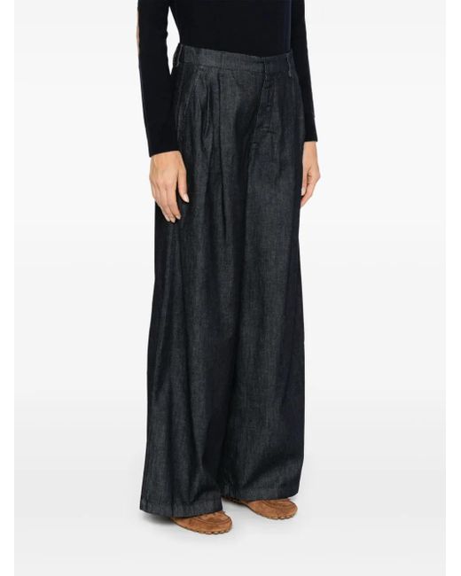 Max Mara Gray Logo-Patch Trousers