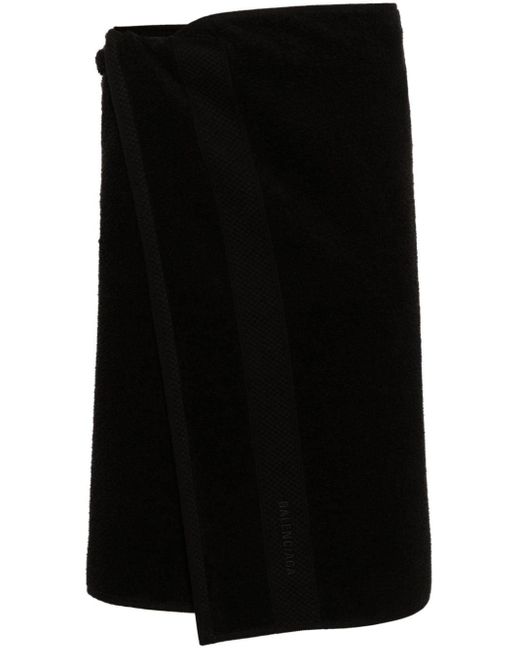 Minifalda de tejido de rizo Balenciaga de color Black