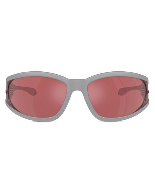 Gafas de sol con placa del logo DIESEL de color Pink
