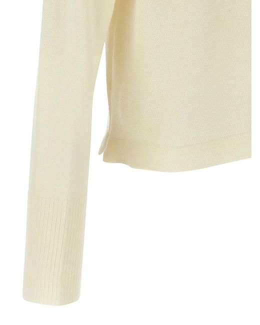 Ma'ry'ya White Pocket Round-Neck Sweater for men