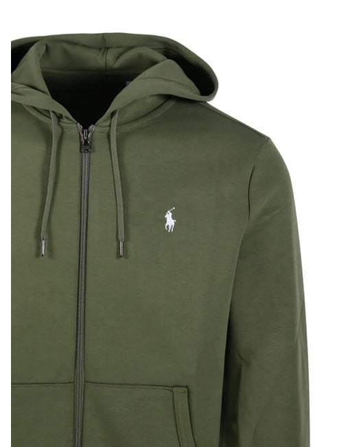 Ralph Lauren Green Polo Pony-Embroidered Hoodie for men