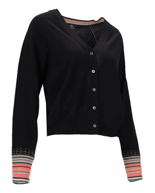 Paul Smith Black Knitted Cardigan Button Thru