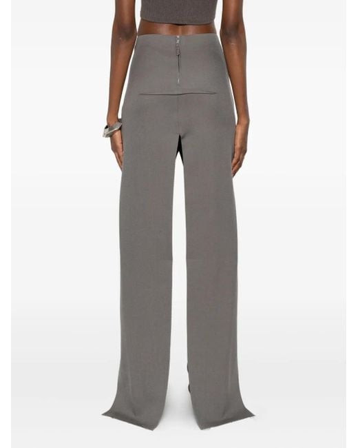 Rick Owens Gray Double-Slit Maxi Skirt