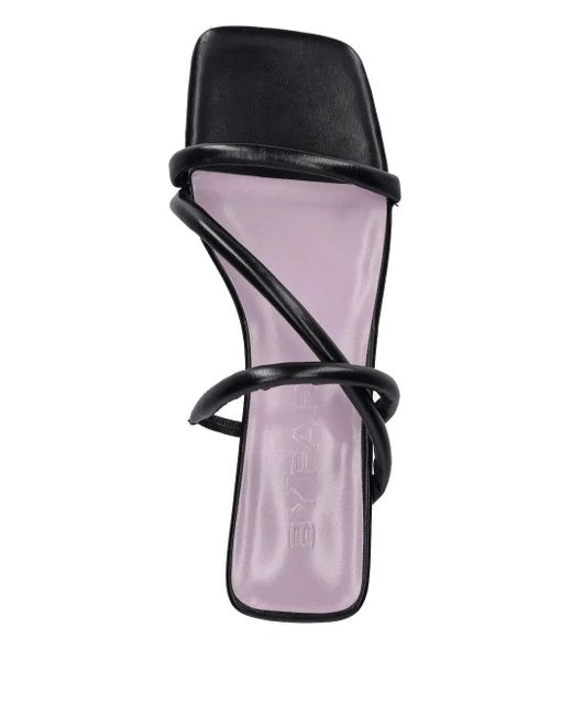 By Far Black 35Mm Leather-Wrapped Kitten-Heel Slides