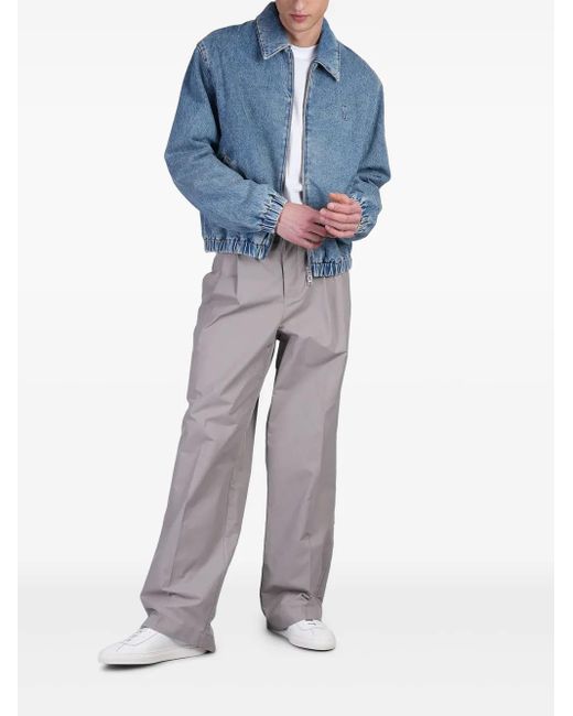 AMI Gray Loose-fit Trousers for men