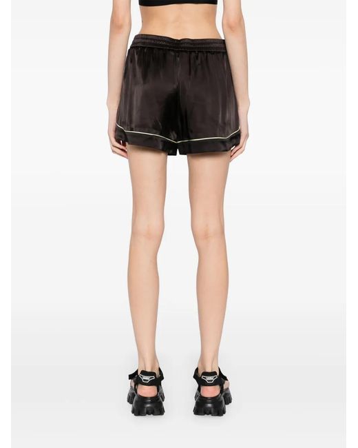 Off-White c/o Virgil Abloh Black Logo-Embroidered Shorts