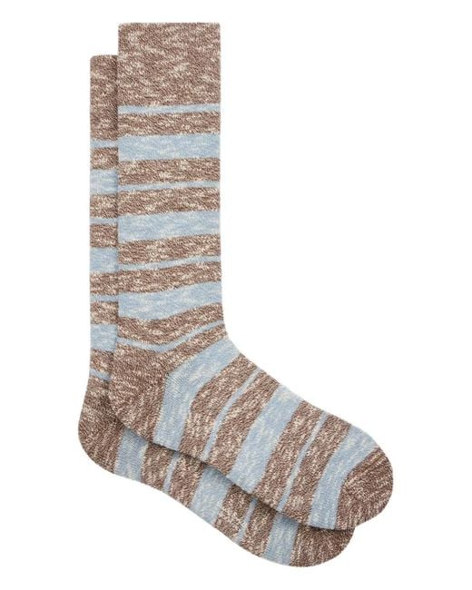 Paul Smith White Chaussettes En Coton À Rayures for men