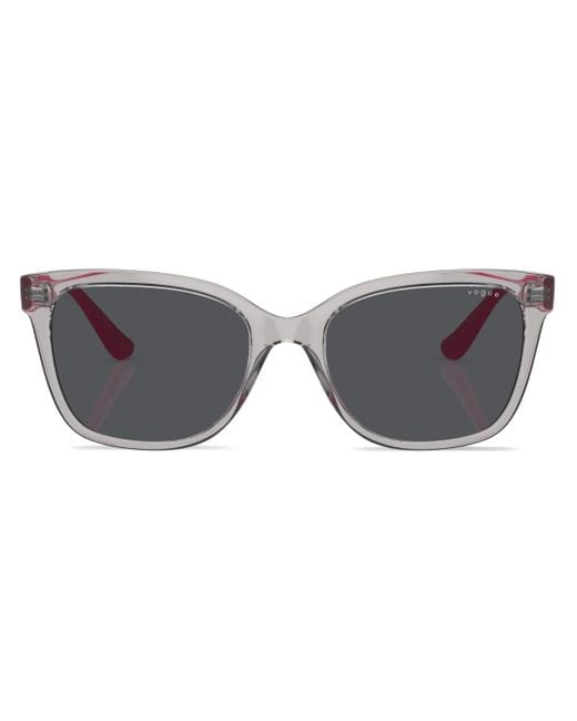 Vogue Eyewear Gray Translucent-design Square-frame Sunglasses