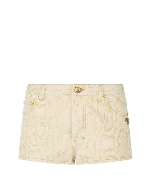 Roberto Cavalli Natural Animal-Pattern Shorts
