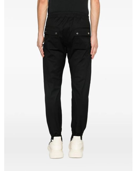 Rick Owens Black Bauhaus Zip-Detail Trousers for men