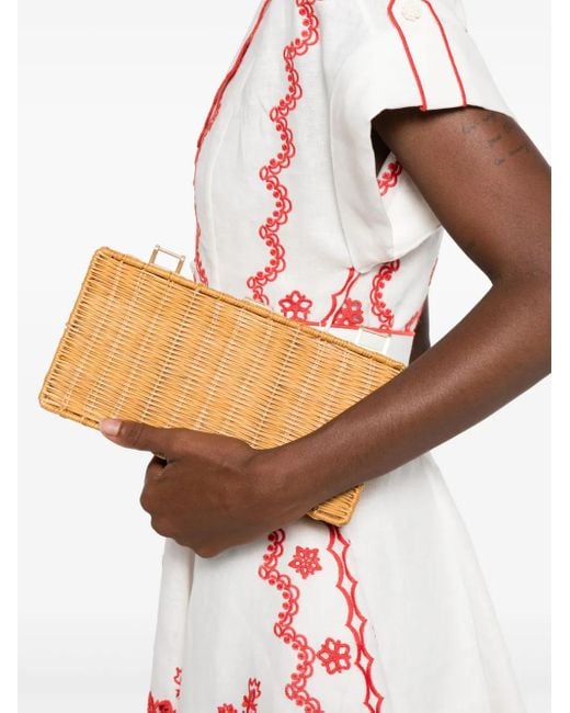 Zimmermann Red Besticktes Minikleid Lucky Aus Leinen