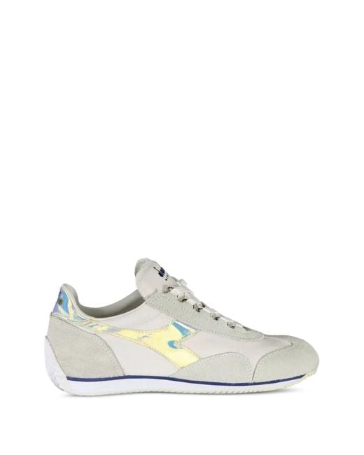 Diadora White N9000 Ii Iridescent-Detail Sneakers