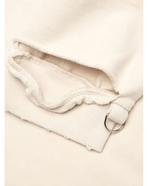 Raf Simons Gerafelde Hoodie Met Verwassen Effect in het Natural voor heren