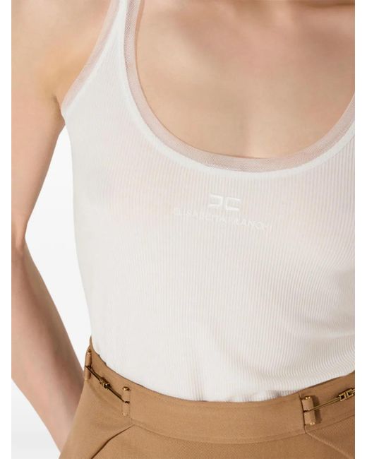 Elisabetta Franchi White Tank Top