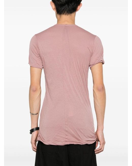 Camiseta Double con efecto arrugado Rick Owens de hombre de color Pink