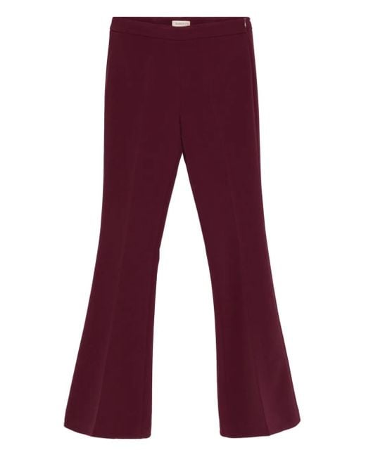Pantalon Évasé À Taille Haute Blanca Vita en coloris Red
