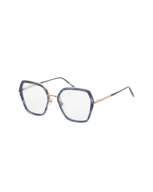 Chopard Blue Geometric-Frame Glasses