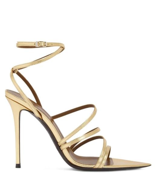 Giuseppe Zanotti 105 Mm Intriigo Claire Sandalen in het Metallic
