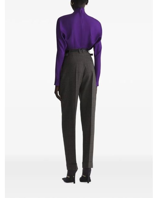 Mugler Blue Bat-Sleeve Top