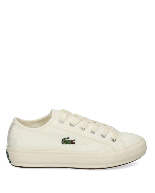 Lacoste White Backcourt Canvas Sneakers
