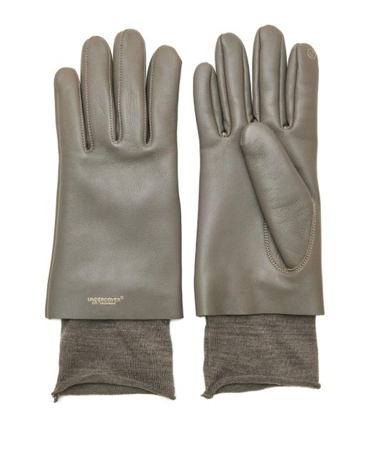 Guantes a capas de piel de borrego Undercover de hombre de color Gray