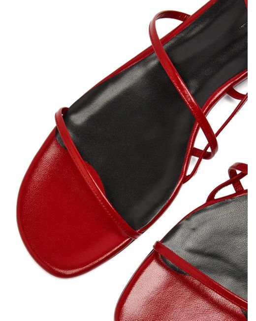 Khaite Red Strappy Flat Sandals